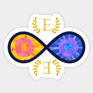 Infinity Symbol - Letter E Sticker